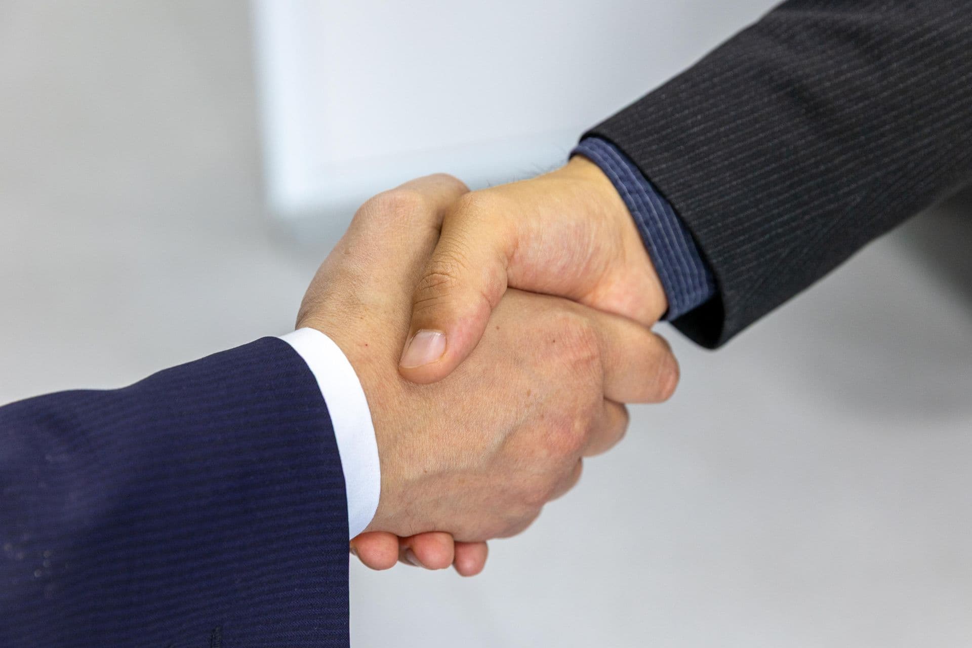Business partners shaking hands